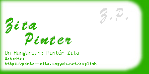 zita pinter business card