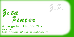 zita pinter business card